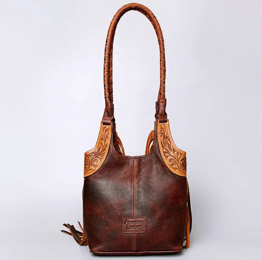 Tooled & Fringed Tote