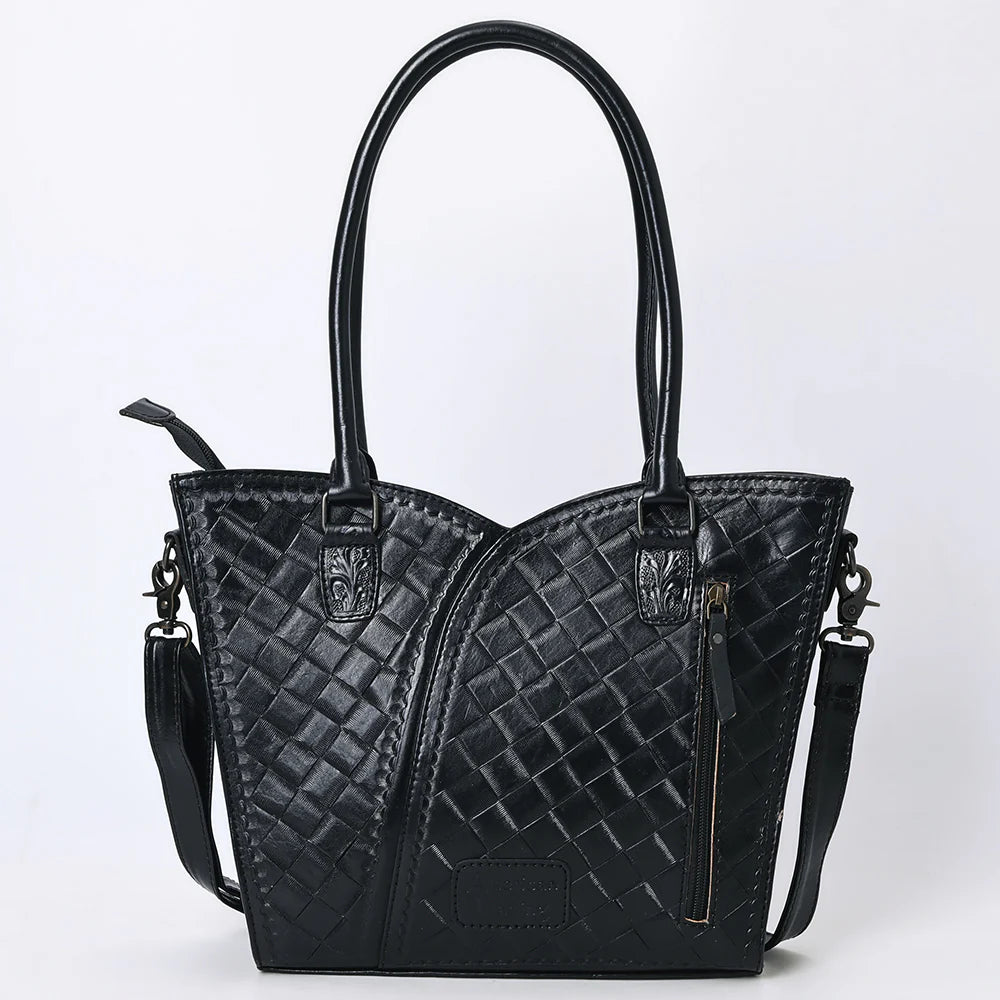 Black Western Hand Tooled Concealed Carry Tote