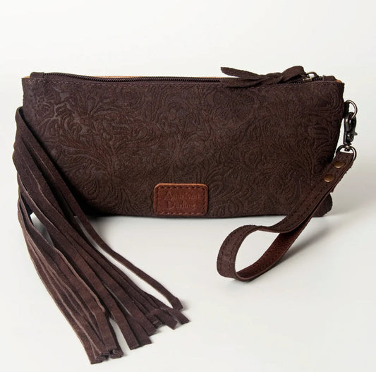Chocolate Brown Sally Wristlet